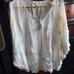 Washed out swim suit cover up